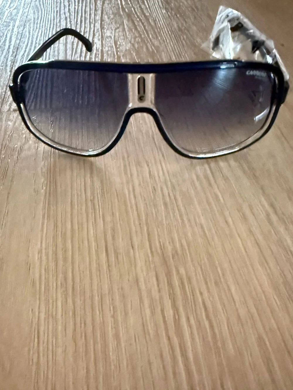 Carrera Men’s Black Frame Blue Gradient Shield Sunglasses